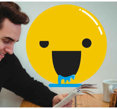 Emoji that saliva wall sticker - TenStickers