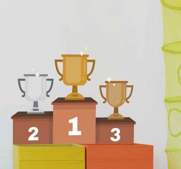 Sticker mural podium olympique - TenStickers
