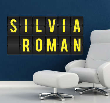 Vinilo decorativo letras panel aeropuerto - TenVinilo