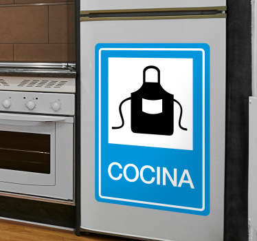 Vinilo decorativo señalizacion cocina - TenVinilo