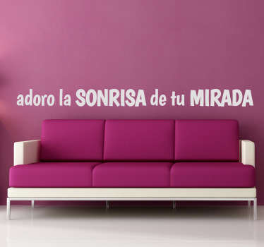 Vinilo decorativo adoro la sonrisa - TenVinilo