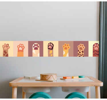 Katt tassar tecknad husdjur klistermärke - Tenstickers