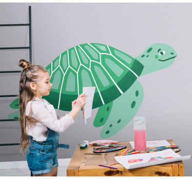 Baby skilpadde svømming kjæledyr klistremerke - Tenstickers