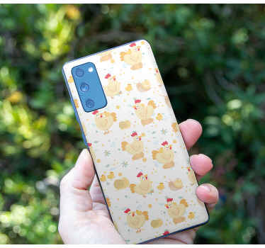 Kyllinger og snegle tegneserie samsung klistermærke - TenStickers