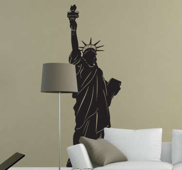 Sticker decorativo silhouette Statue Liberty - TenStickers