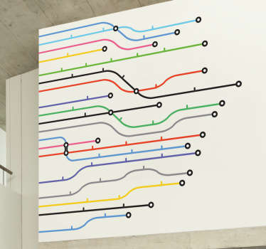Tube Lines Wall Sticker - TenStickers
