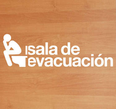 Vinilo para puerta decorativo sala evacuación - TenVinilo