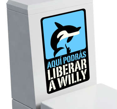 Adhesivo decorativo liberar Willy - TenVinilo