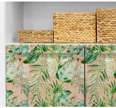 Nalepka za pohištvo roza cvetni listi - TenStickers