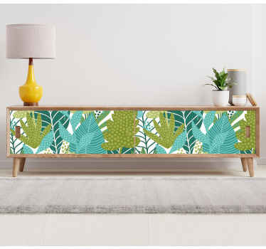 Trooppinen boho lehdet suunnittelu Huonekalutarrat - Tenstickers