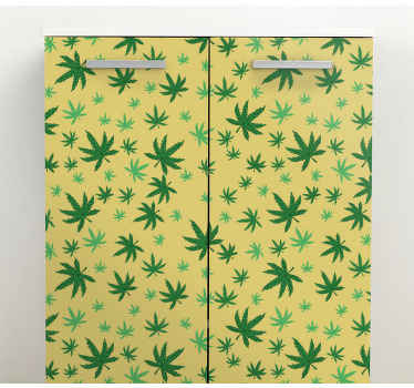 αυτοκόλλητο χωρίς ραφή πρότυπο έπιπλα κάνναβης - TenStickers