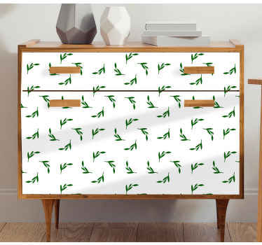 Kaki zelené listy designový nábytek obtisk - TenStickers