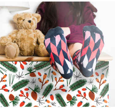 Autocolantes para móveis Padrões de folhas de plantas de outono - TenStickers