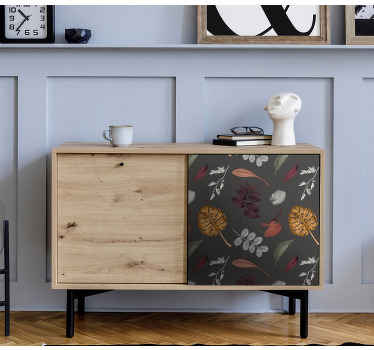 Naklejka na meble Nowoczesny projekt jasnych liści - TenStickers