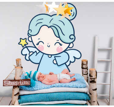 Nalepka pravljica z modro obleko - TenStickers