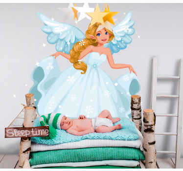 Naklejka na ścianę bajki dla dzieci Lodowa wróżka ładny design - TenStickers