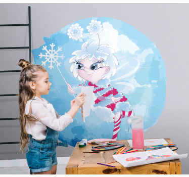 Ledová víla ilustrace pohádka obtisk - TenStickers