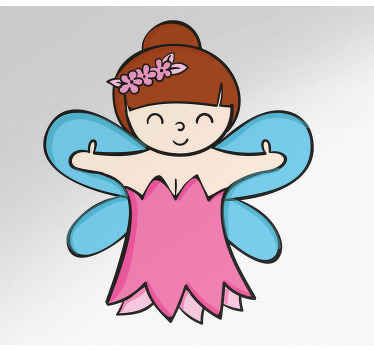 Autocolantes de contos infantis Silhueta de fada colorida - TenStickers