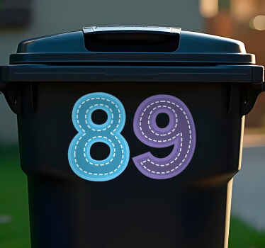 Numbers in different colors Container sticker - TenStickers