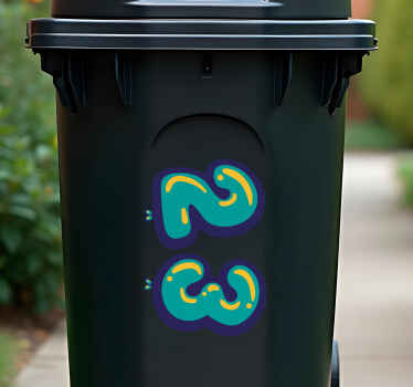 Kliko sticker Kleurrijke ballonnummers - TenStickers