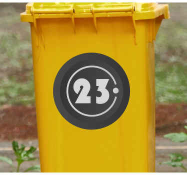 Mülltonnen Aufkleber 3d-tastennummern - TenStickers