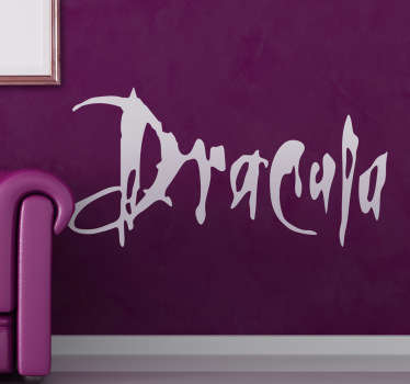 Adesivo mural soggiorno logo Dracula - TenStickers