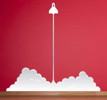 Rocket Launch Kids Sticker - TenStickers