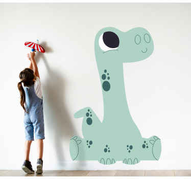 Adesivos para decoração de quarto infantil Dinossauro sentado ori - TenStickers
