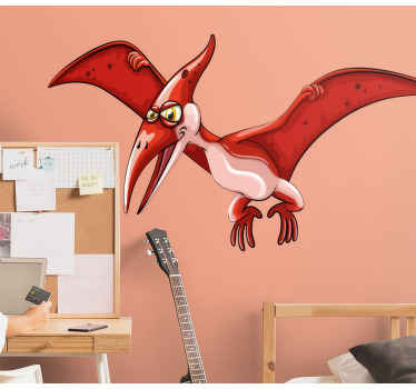 Dinosaur with wings children bedroom  decal - TenStickers