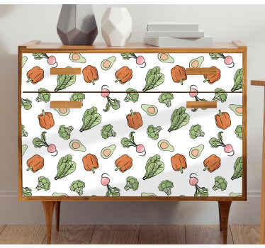 Pepper og avokado design klistremerke møbler - Tenstickers
