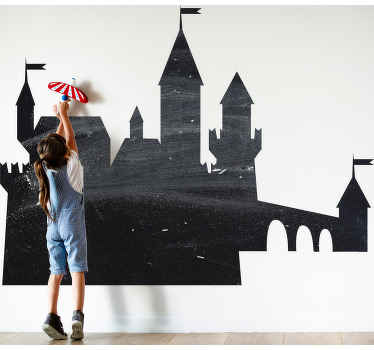 Aufkleber Schloss erstaunliche silhouette - TenStickers