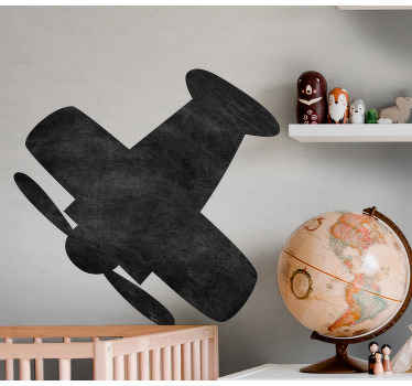 Airplane amazing silhouette write on sticker - TenStickers