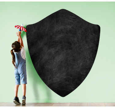 Cute Shield Icon silhouette write on sticker - TenStickers