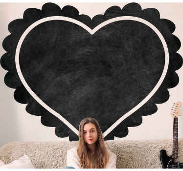 Stickers Ardoise Forme fraîche de feuille de coeur - TenStickers