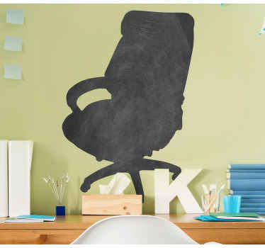Amazing office Chair shape write on sticker - TenStickers