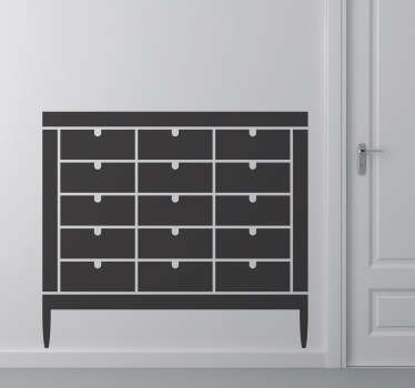 Archiv Kommode Aufkleber - TenStickers