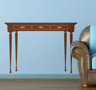 Classic Desk Wall Sticker - TenStickers