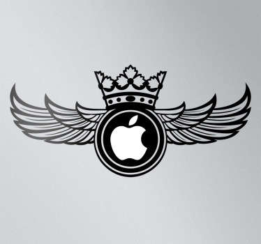 A creative design illustrating the soviet wings from our collection of MacBook stickers! Decorate your Mac and play around with the Apple logo.