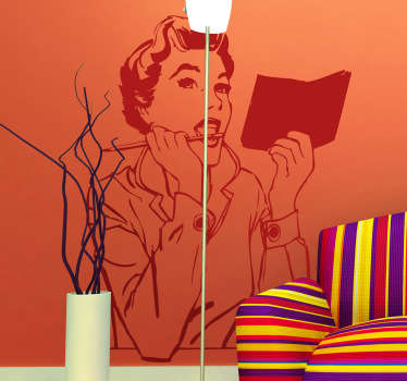 Retro Secretary Vintage Sticker - TenStickers