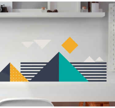 Autocolantes decorativos de arte Triângulos arte geométrica - TenStickers