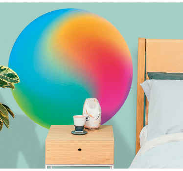 Autocolantes decorativos de arte Arte abstrata de círculo multico - TenStickers