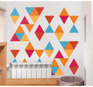 Diamond shape geometric art wall art sticker - TenStickers