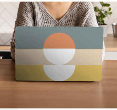 Kör zászló absztrakt művészet laptop bőr - TenStickers