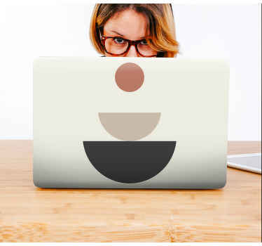 Naklejka na laptopa Fontanna abstrakcyjna geometryczna sztuka - TenStickers