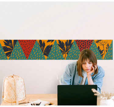 Regn geometrisk kunst klistremerke - Tenstickers