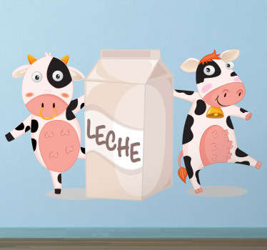 Vinilo infantil vacas tetra brik - TenVinilo