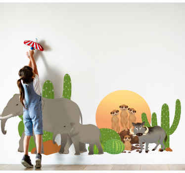 African animals in the wild  wild animal decal - TenStickers