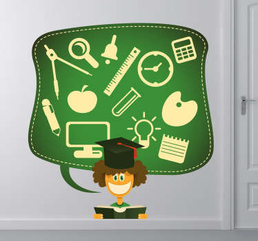 动物贴画 毕业主题插画 - TenStickers