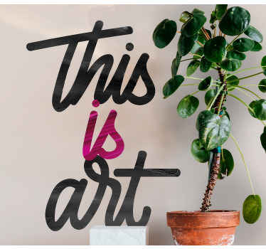 Ez a művészi rózsaszín és fekete matrica - TenStickers