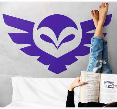 Raamstickers vogels Paarse uil vorm - TenStickers